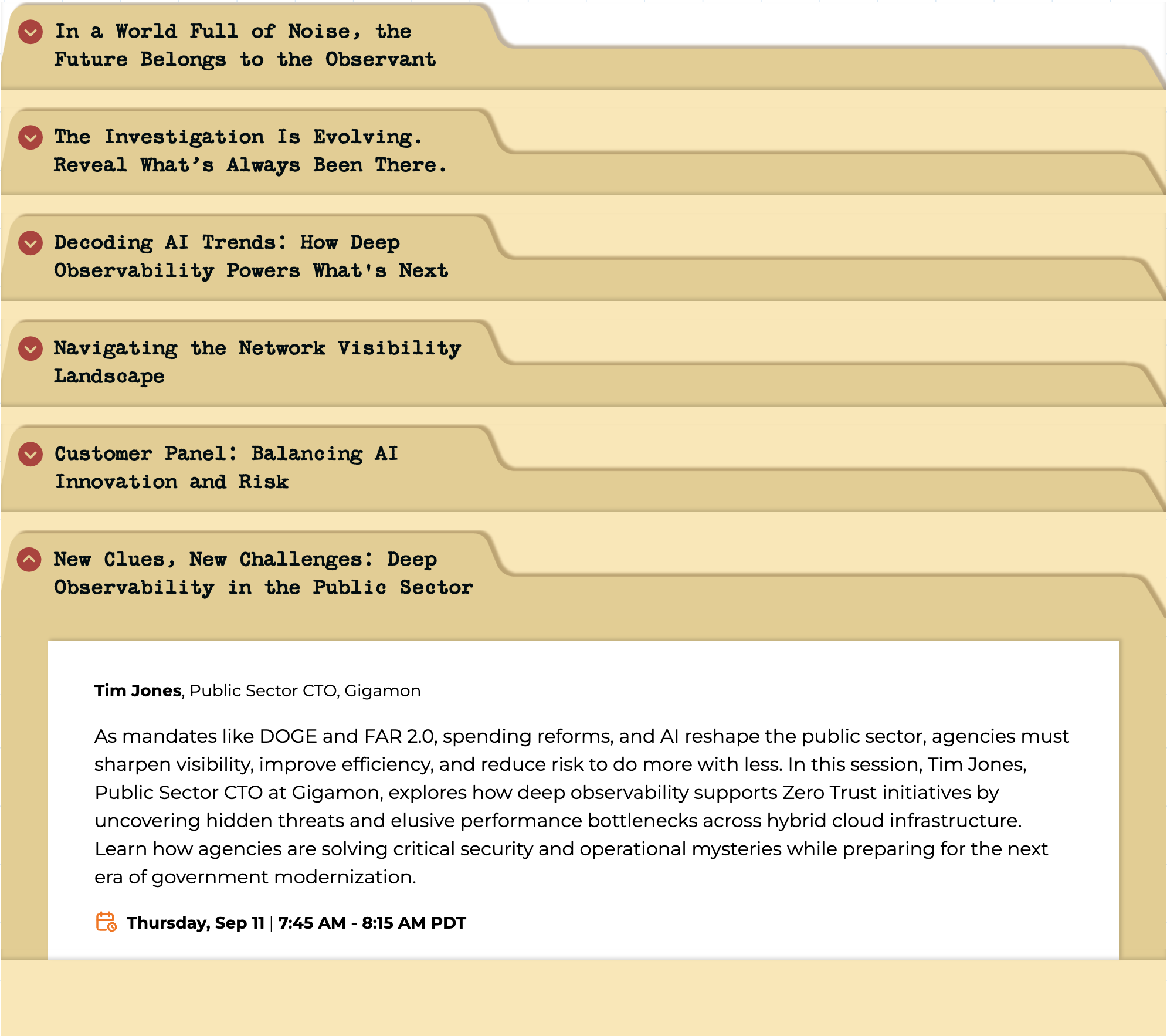 Session details: New Clues, New Challenges: Deep Observability in the Public Sector